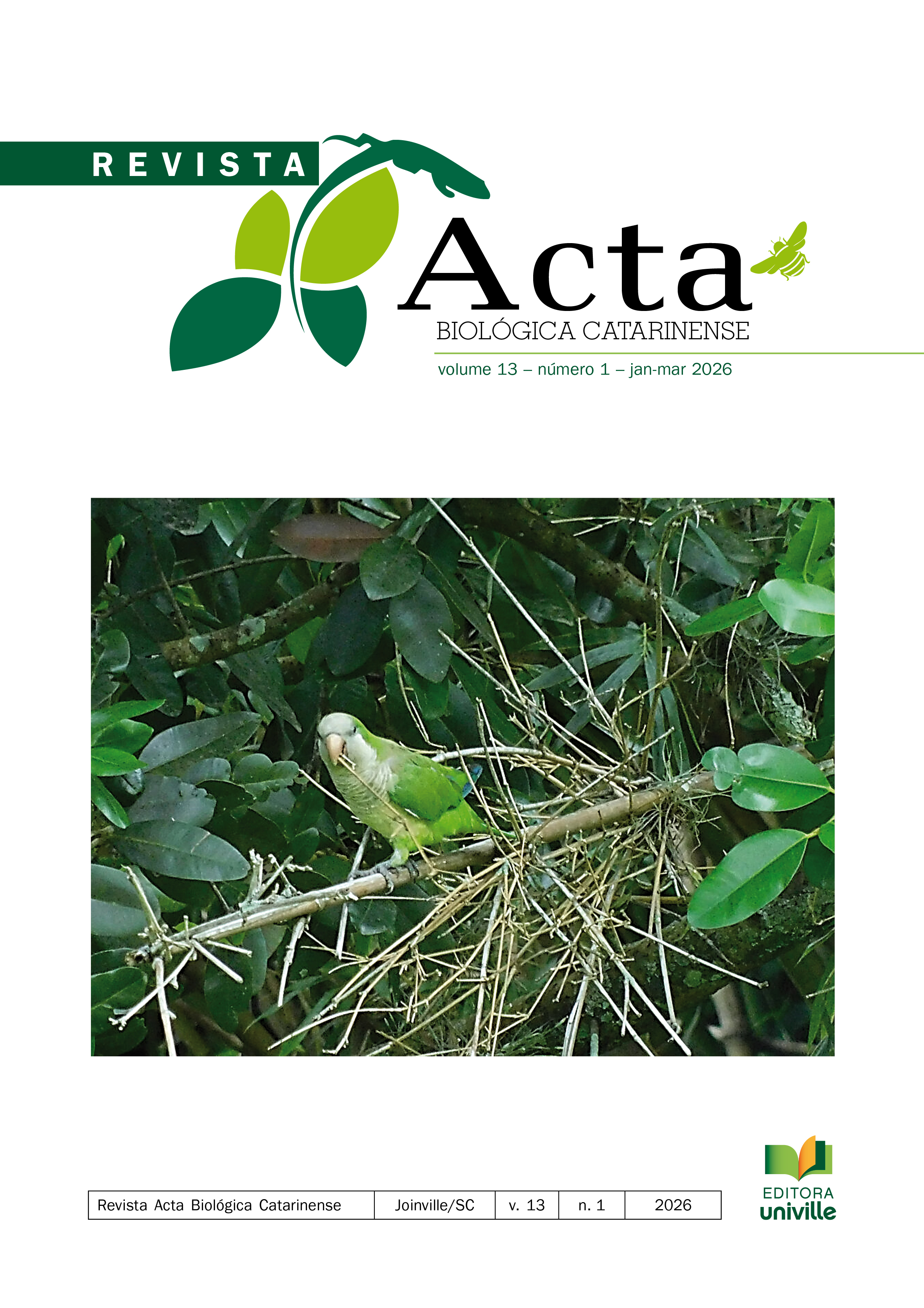 					Visualizar v. 13 n. 1 (2026): Acta Biológica Catarinense
				
